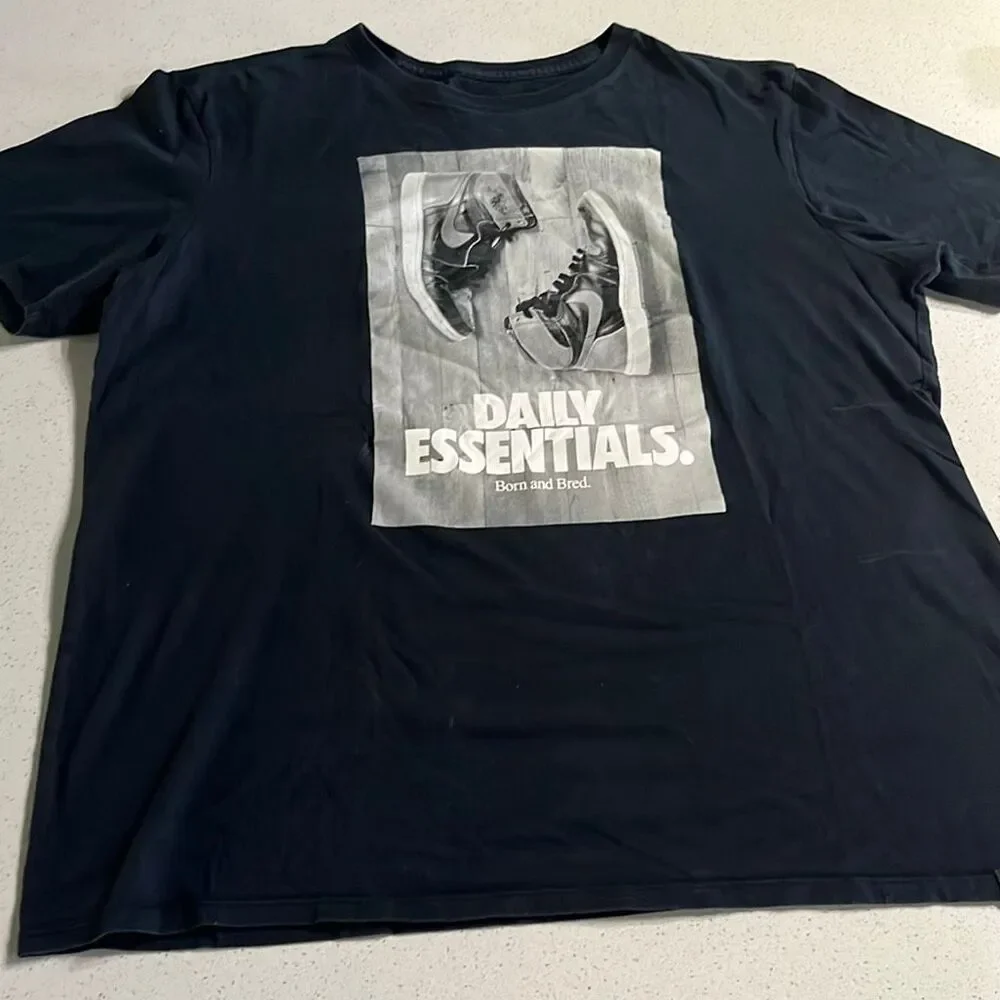 Jordan Daily Essentials T Shirt Mens XL Black Air Jordan 1 Born Bred 843709-010